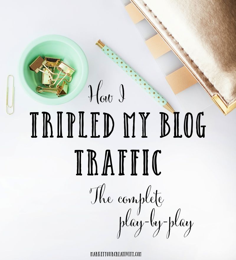 Tripled blog traffic | marketyourcreativity.com